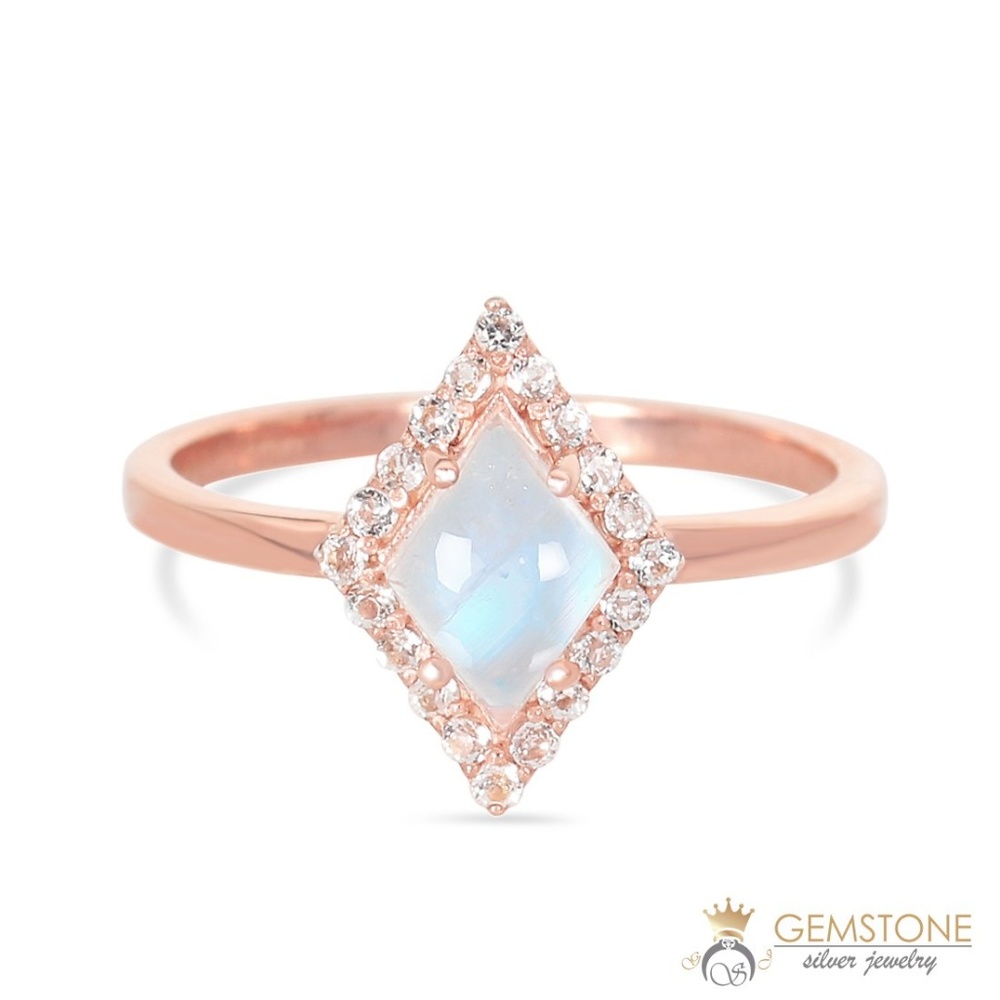 14k Rose Gold Vermeil Moonstone Ring - Felicity